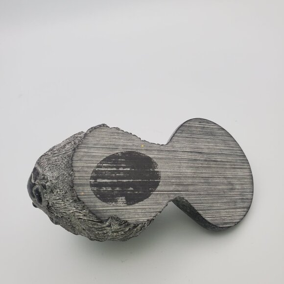 OMG So Cute! Vtg Handmade Soapstone BEAVER Figurine Sculpture Detailed Grey Fur - Picture 8 of 8